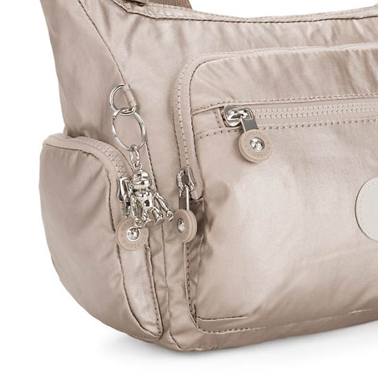 Kipling Gabbie Small Metallic Crossbody Bags Metallic Glow | CA 1143NW